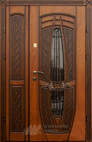 Парадная дверь №106 с отделкой Массив дуба - фото