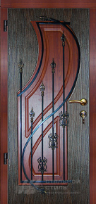 Дверь с ковкой №8 с отделкой МДФ ПВХ - фото №2