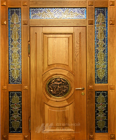Парадная дверь №47 с отделкой Массив дуба - фото