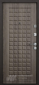 Металлическая дверь в квартиру (серый цвет) с отделкой МДФ ПВХ - фото №2