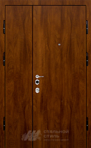 Тамбурная двустворчатая дверь №3 с отделкой Ламинат - фото