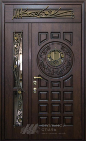 Парадная дверь №333 с отделкой Массив дуба - фото