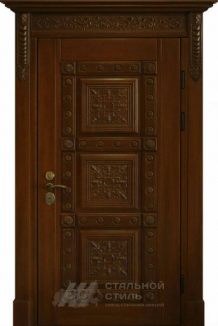 Дверь «Парадная дверь №375» c отделкой Массив дуба