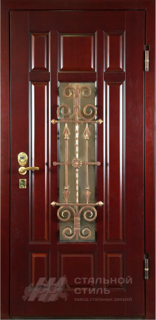 Дверь «Парадная дверь №355» c отделкой Массив дуба