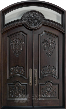 Дверь «Парадная дверь №343» c отделкой Массив дуба